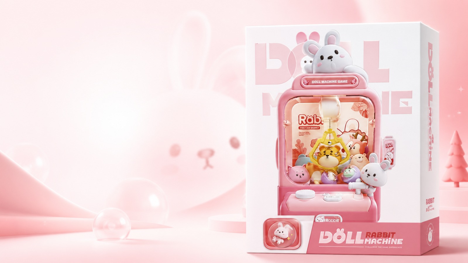 Mini Claw Machine with Plush Prizes