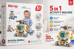 Bibi-inn 5-in-1 Activity Walker, Ride-On and Scooter