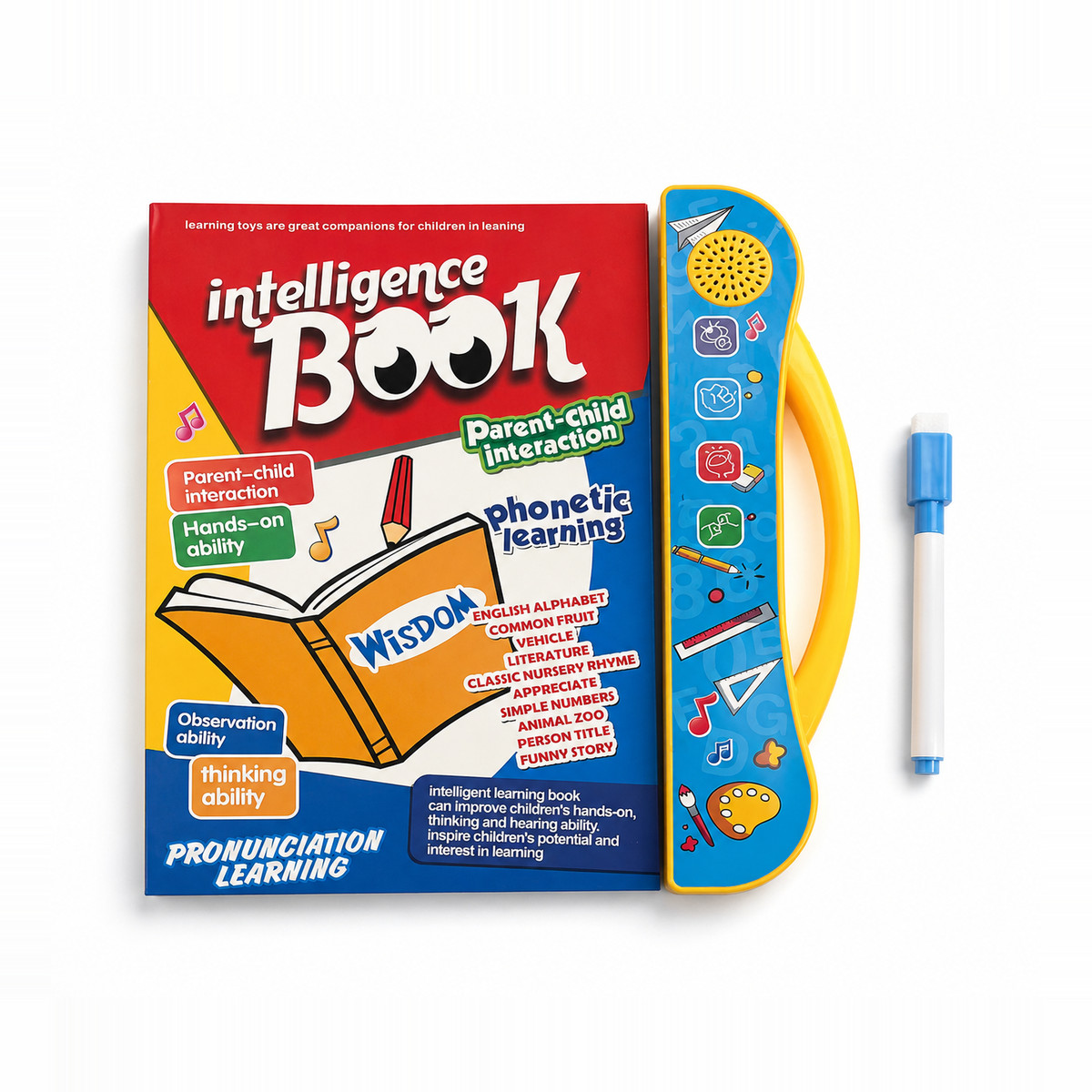 Playstan Intelligence Study Book with sound panel and marker pen