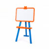 Playstan children's learning easel with orange whiteboard frame and marker tray