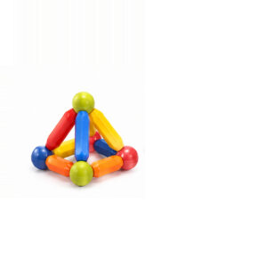 Playstan magnetic blocks assembled into a pyramid