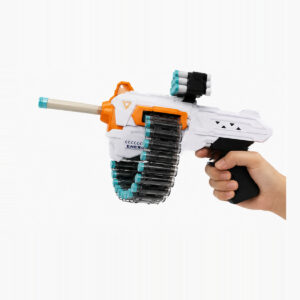 Child holding the Playstan 24-Round Soft Blaster