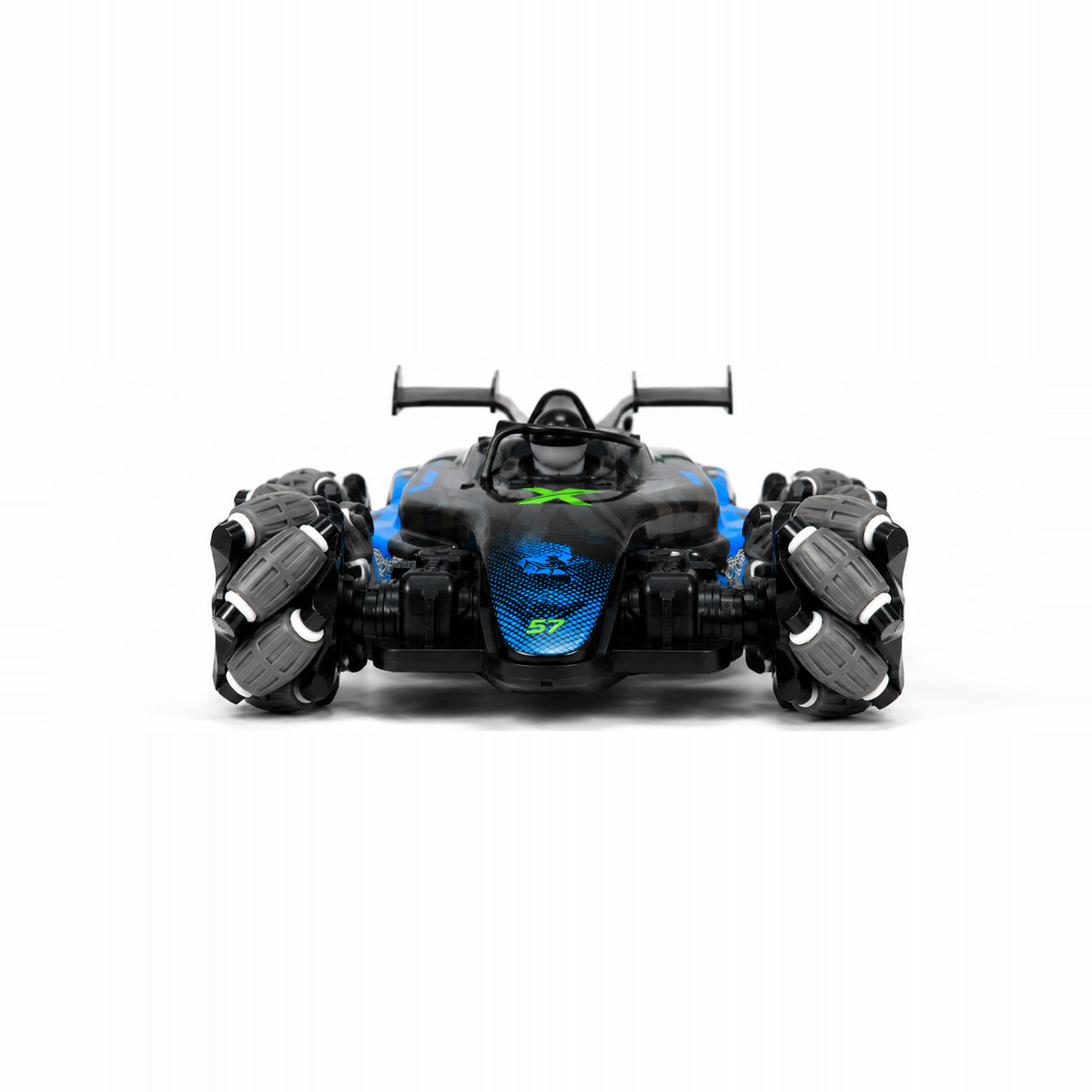 Playstan Formula Drift RC Car head-on view showing the front splitter and wheels