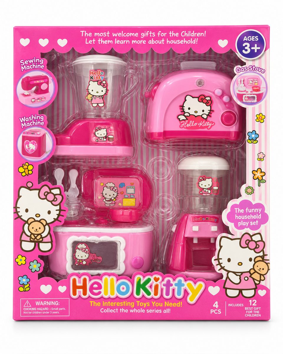 Four-Piece Toy Kitchen Appliance Set - Image 3