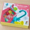 Electric Toy Kitchen Sink with Running Water
