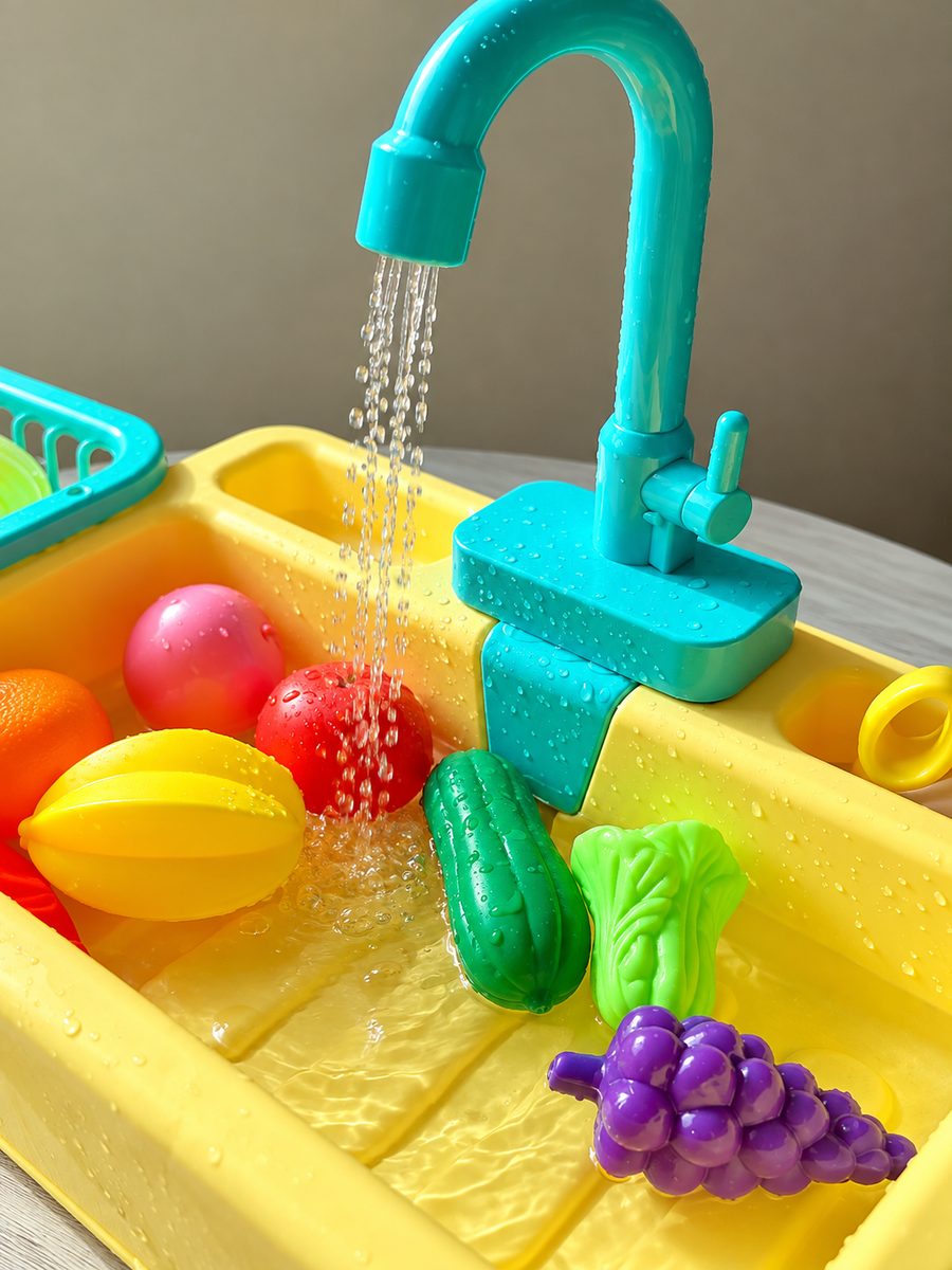 Electric Toy Kitchen Sink with Running Water - Image 3
