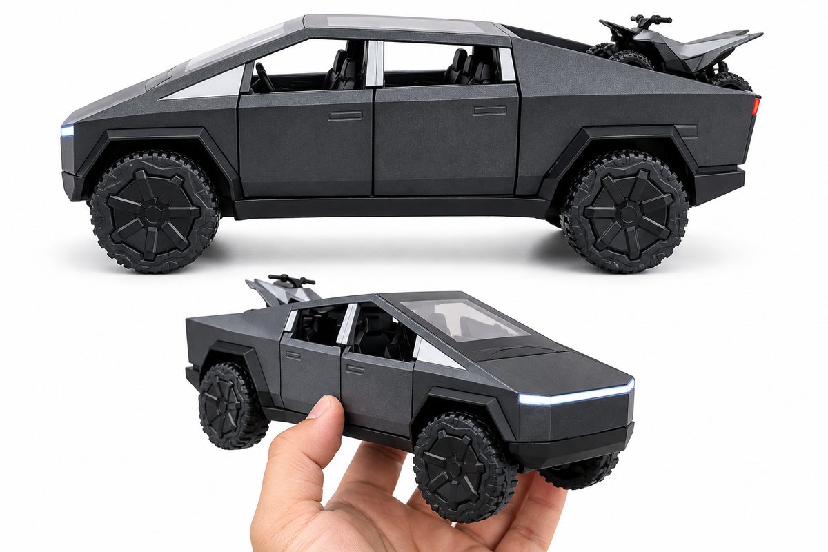 Tesla Cybertruck with ATV 1:24 Diecast Model - Image 2