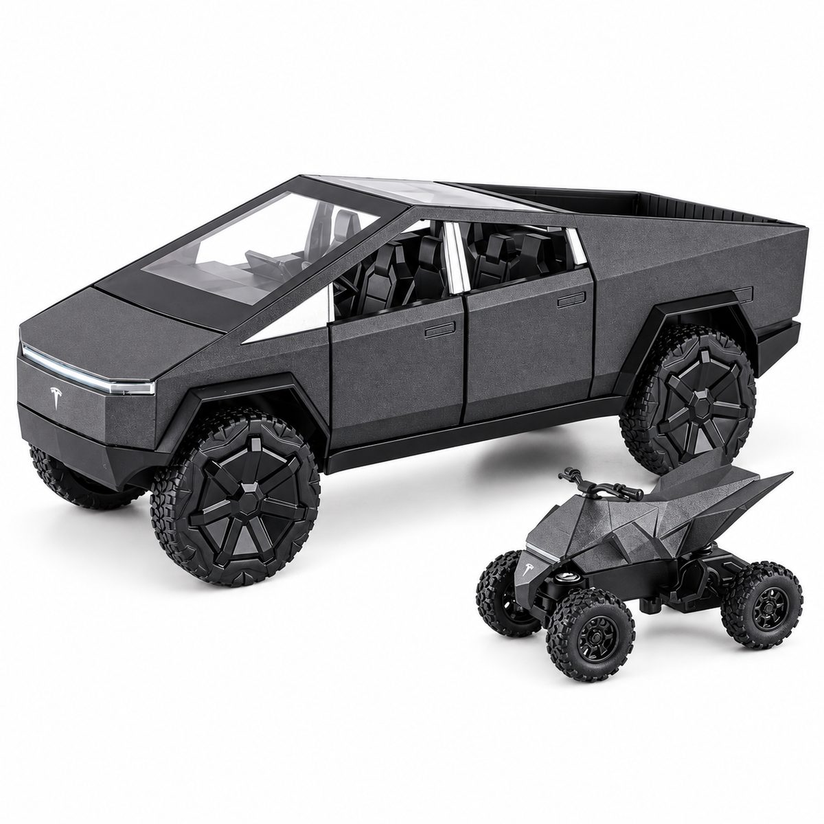 Tesla Cybertruck with ATV 1:24 Diecast Model - Image 3