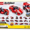 Red Supercar Building Blocks Set — 278+ Pieces, 23 Models in 1 (Architect 3110) - Image 2